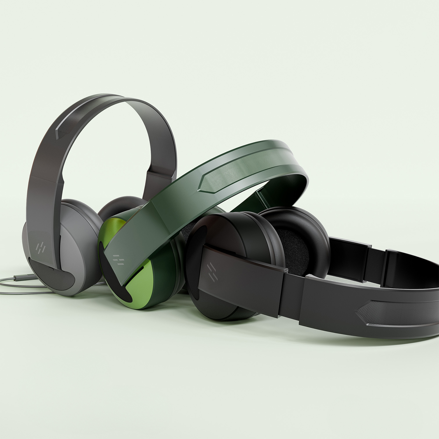 ZG27 - Wired music headphones with adjustable headband - Black