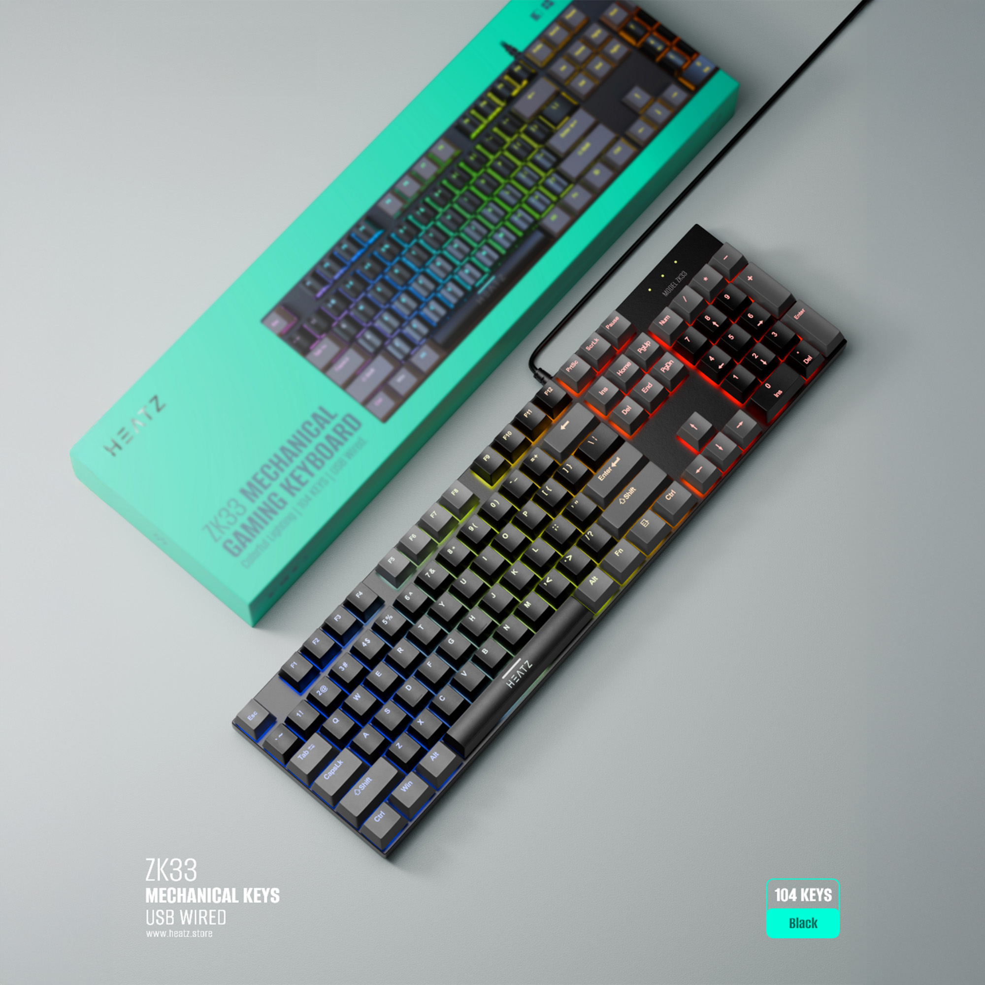 ✨Kページ✨ ZK33 Mechanical Gaming Keyboard – Feel Every Move
